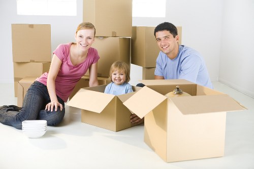 Office moving team preparing equipment for a business relocation in Harlesden
