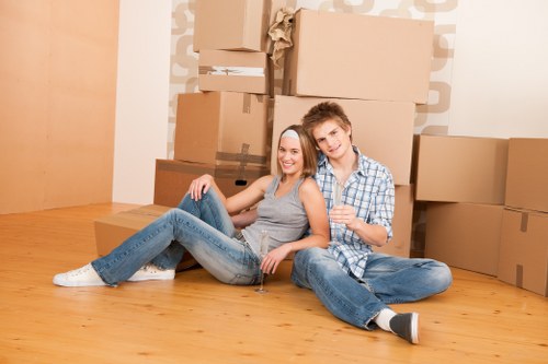 Removals van helping with a local move in Harlesden