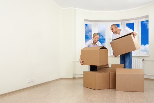 A van ready for a small business or office move in Harlesden
