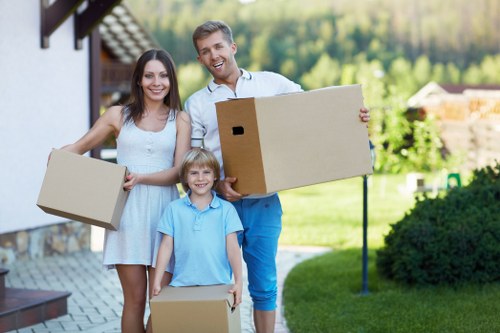 Packed home belongings ready for a local move