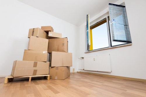 Local moving van handling residential access challenges in Harlesden