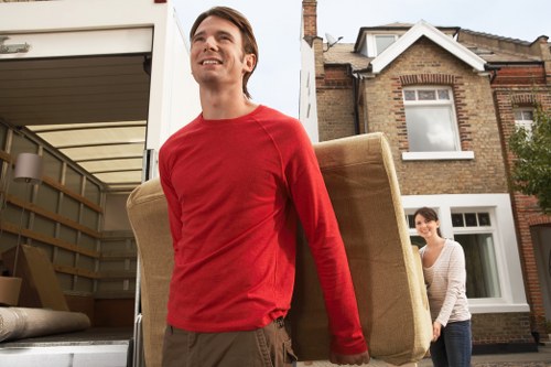 Removal van outside a Harlesden residential property