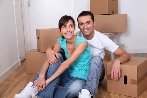 Furniture being moved from a flat with stairs in Harlesden