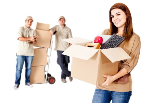Office furniture and equipment being loaded for a Harlesden commercial move