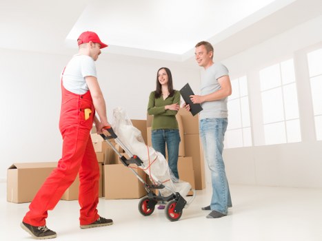 Removal van helping with a flat move in Harlesden